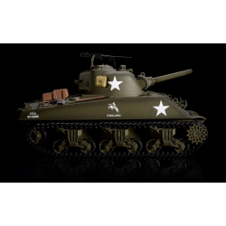 Czołg zdalnie sterowany ASG/IR/dźwięk/dym 1:16 U.S.Medium Tank M4A3 Sherman RTR 2.4Ghz - Heng Long 3898-1U